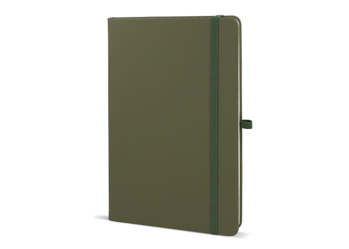 Carnet promotionnel A5 avec passant stylo Sora Dried Green
